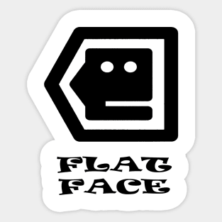 Flat Face Sticker